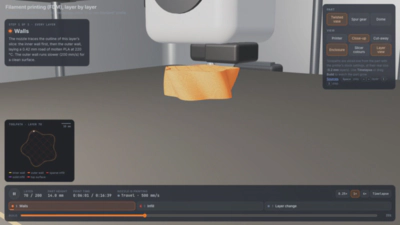 FDM animation of a Bambu Lab X1 Carbon