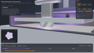 SLA animation of a Formlabs Form 4